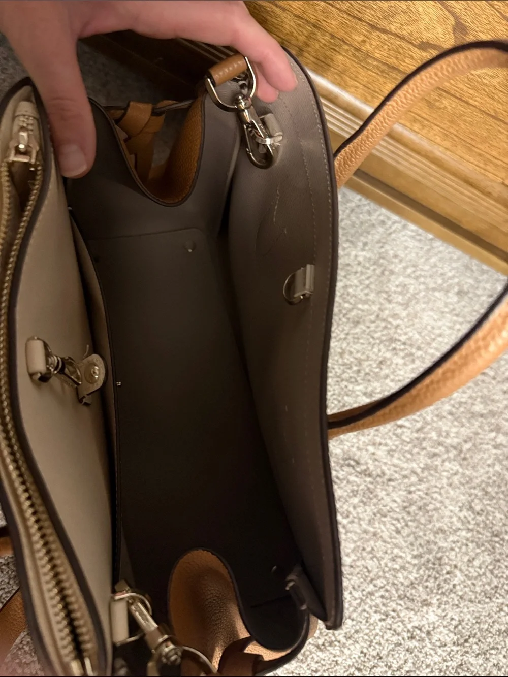kate spade structured tan